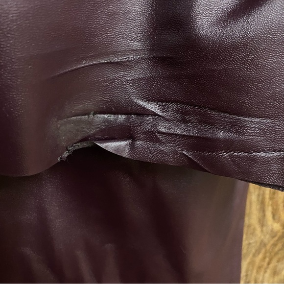 CULTNAKED Killa Pants Plum faux leather straight leg Revolve M - Picture 11 of 12